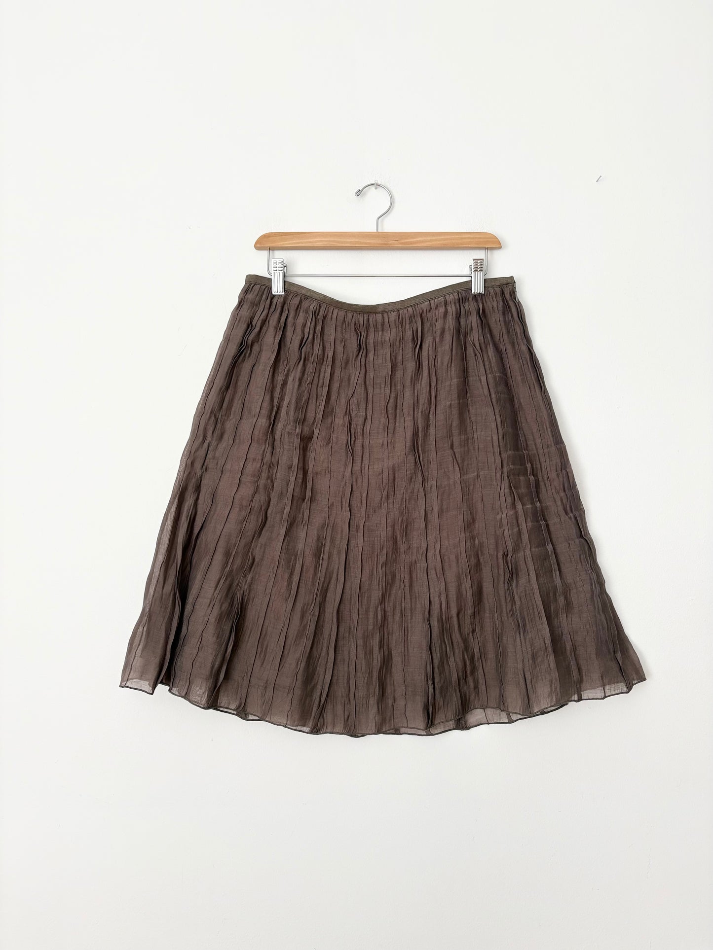 Nic + zoe crinkle chiffon midi skirt L/XL
