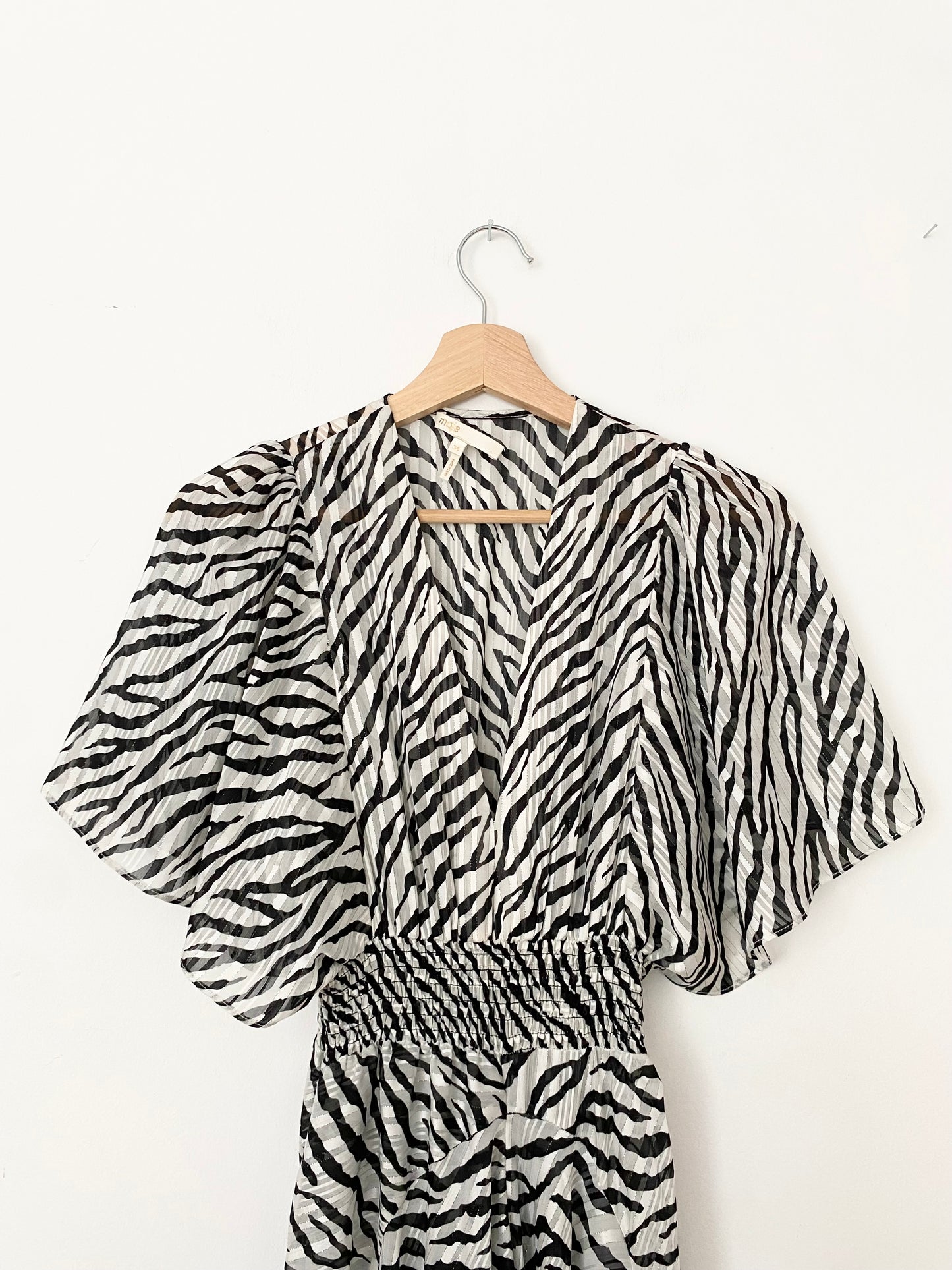 Maje zebra maxi dress XS/S