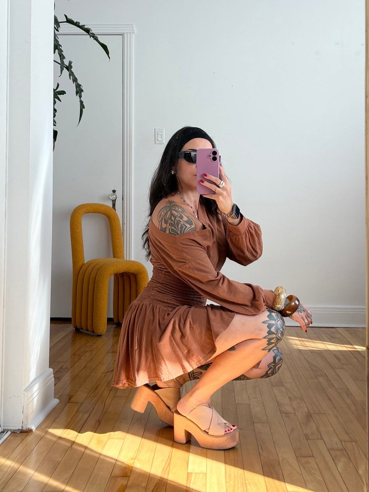 Free people scorching hot long sleeve mini dress S/M