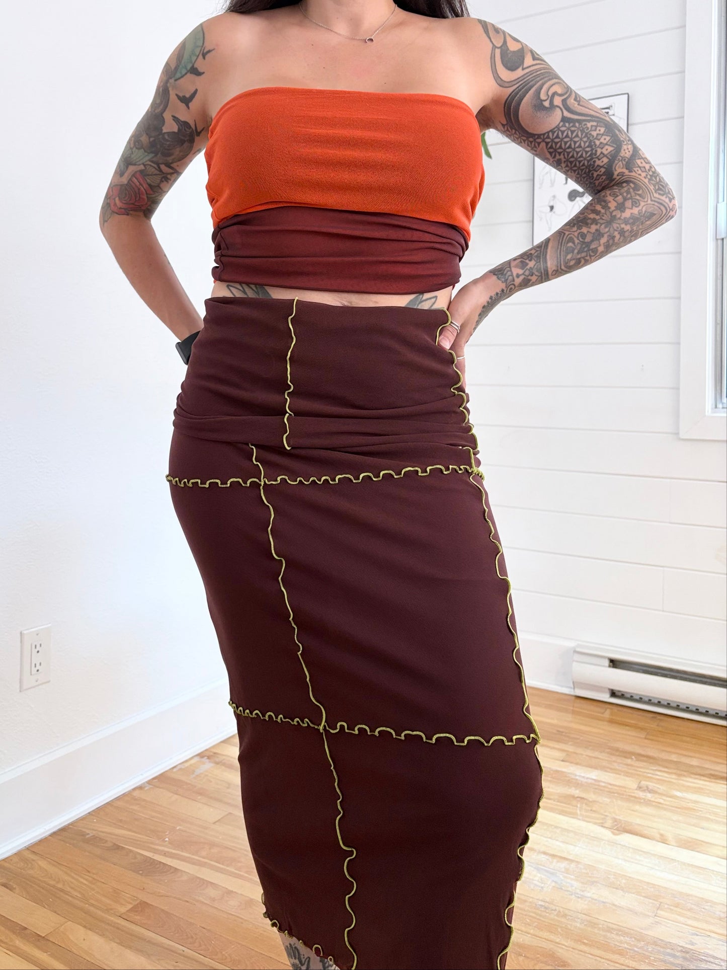 Marina Moscone Twist tube top S-L