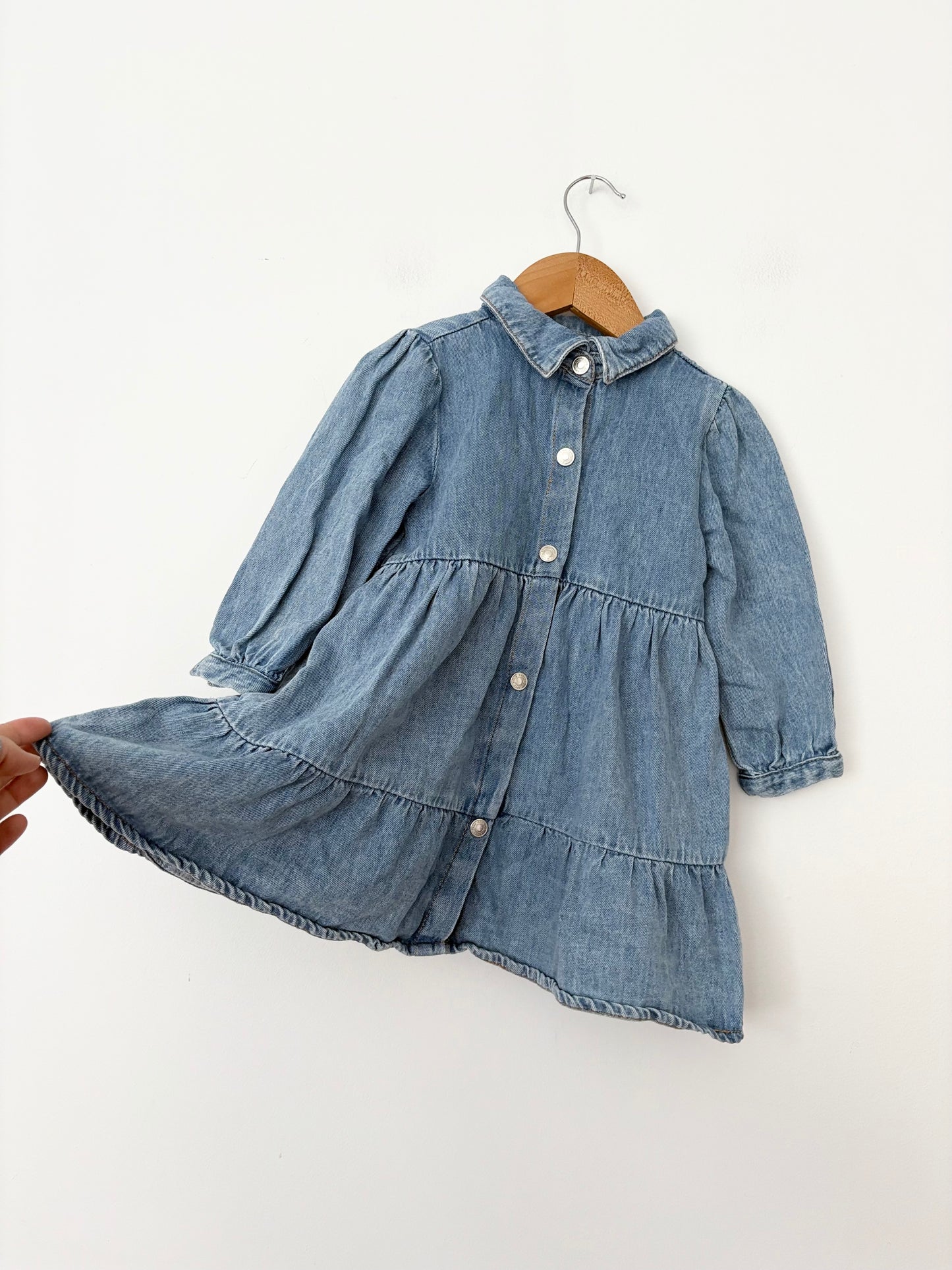 Zara tiered denim dress 18/24months