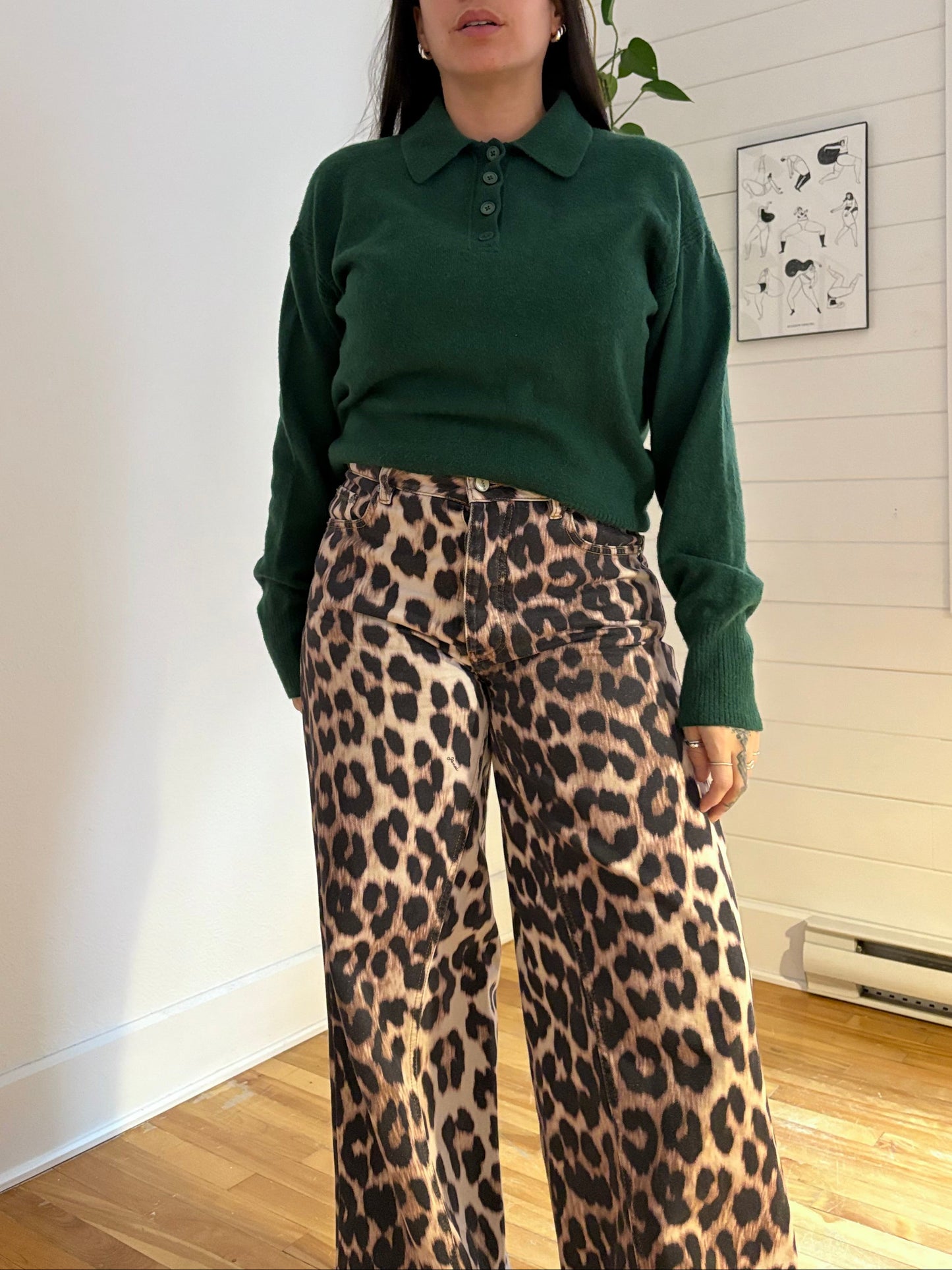 Polo à manches longues J.Crew en laine mélangée, taille M 