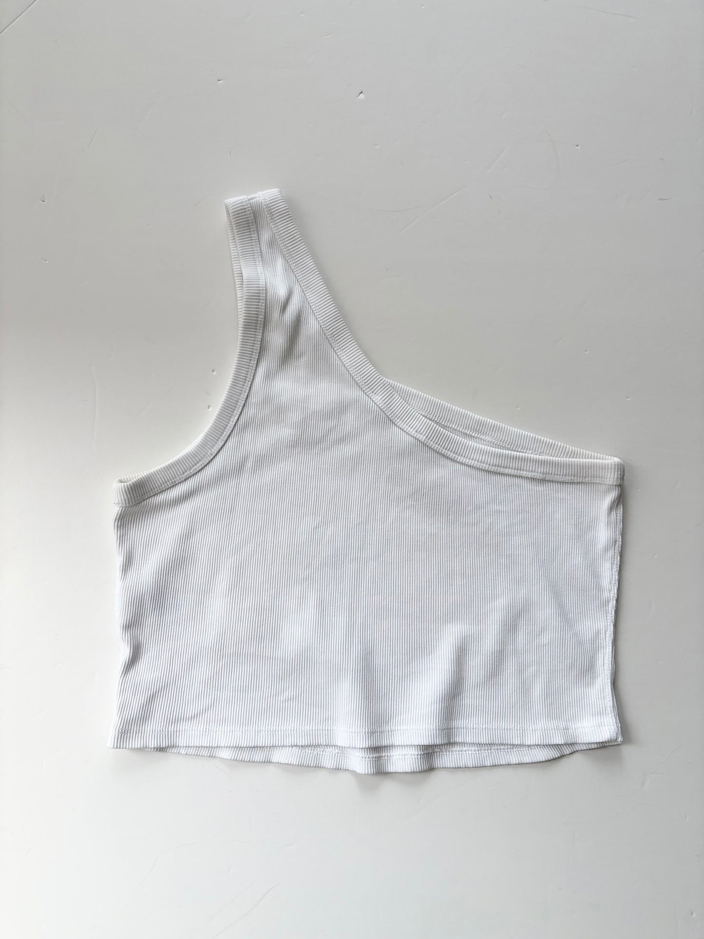 Everlane one shoulder ribbed crop top Large