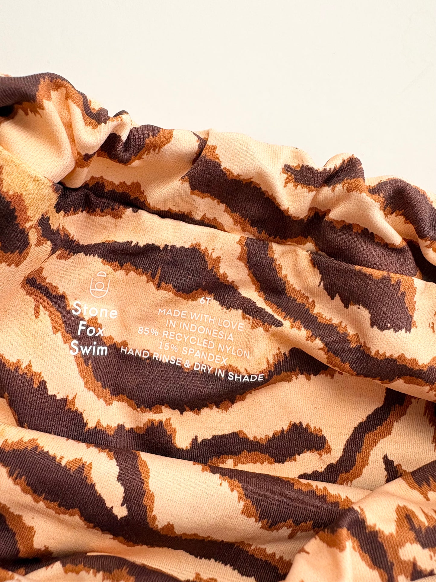 Stone Fox swim zebra shorts 6Y