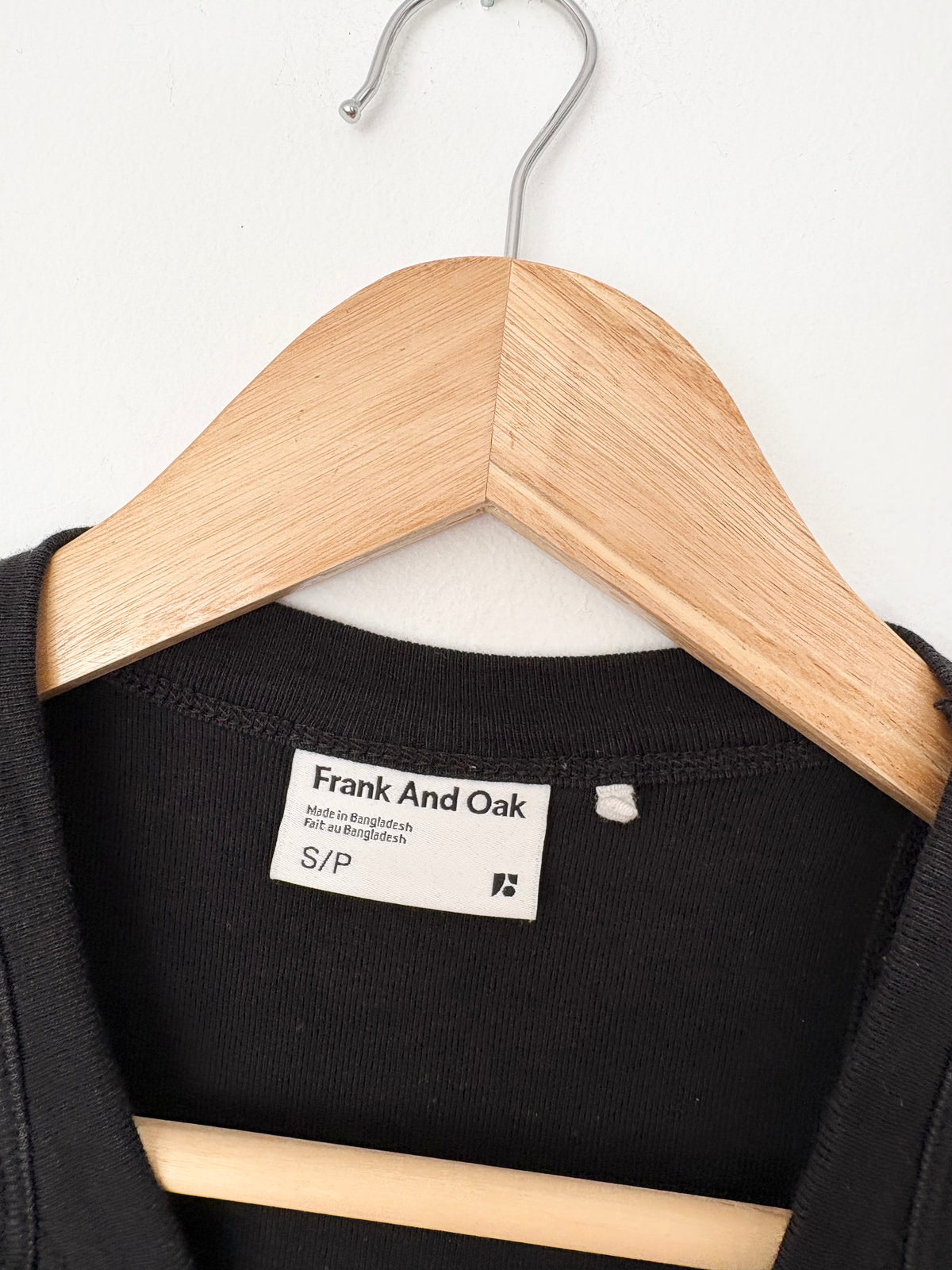 Débardeur Frank & Oak en coton côtelé noir, taille S