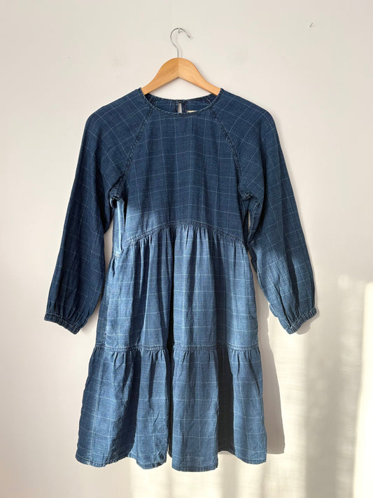 Robe mini en jean à carreaux Madewell, taille XS