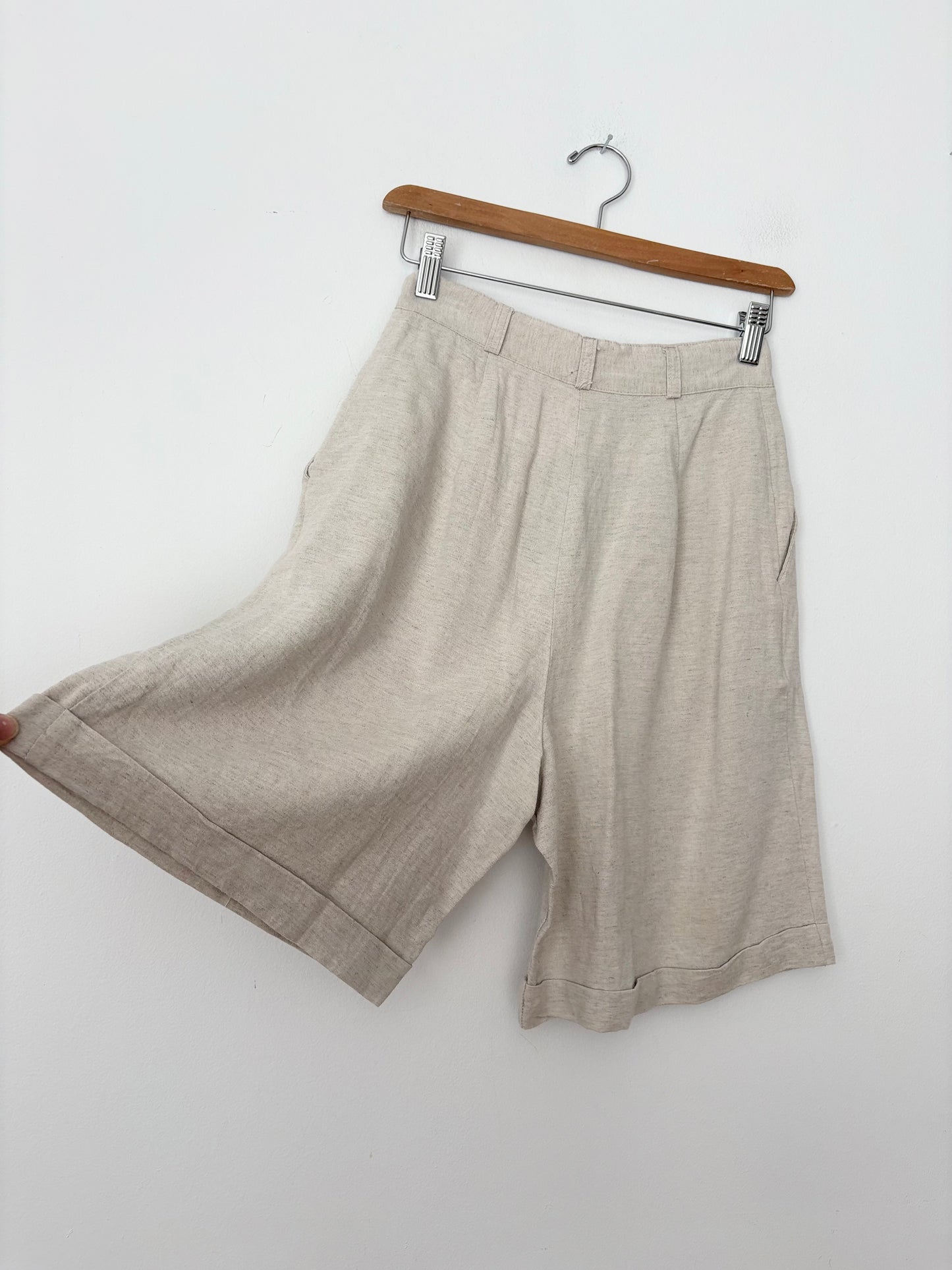 Vintage linen blend bermuda shorts W24