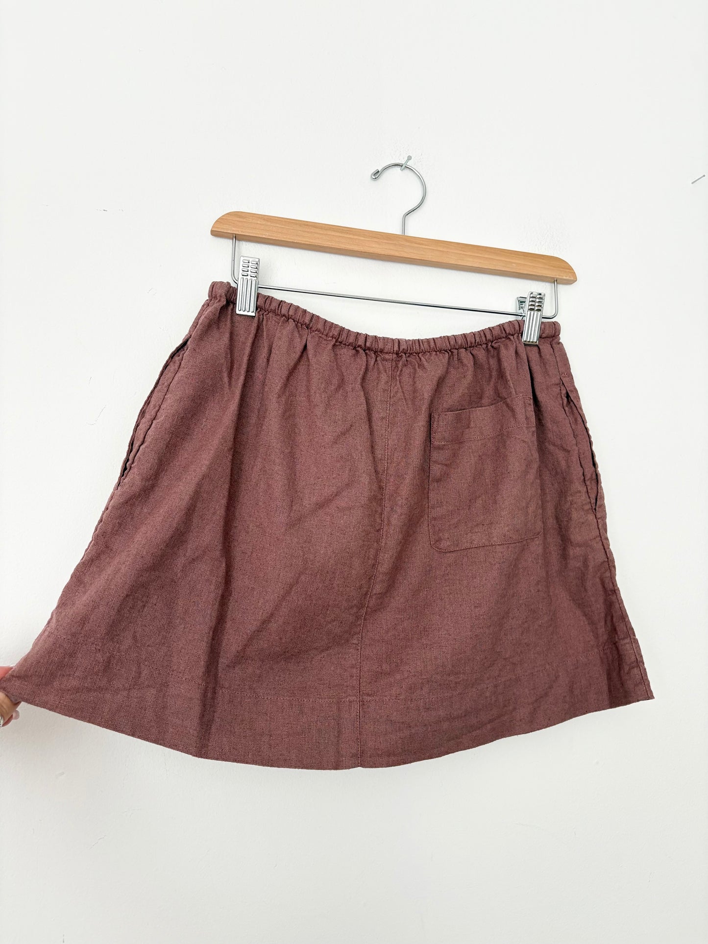 Mini-jupe en lin mélangé Free People T/M
