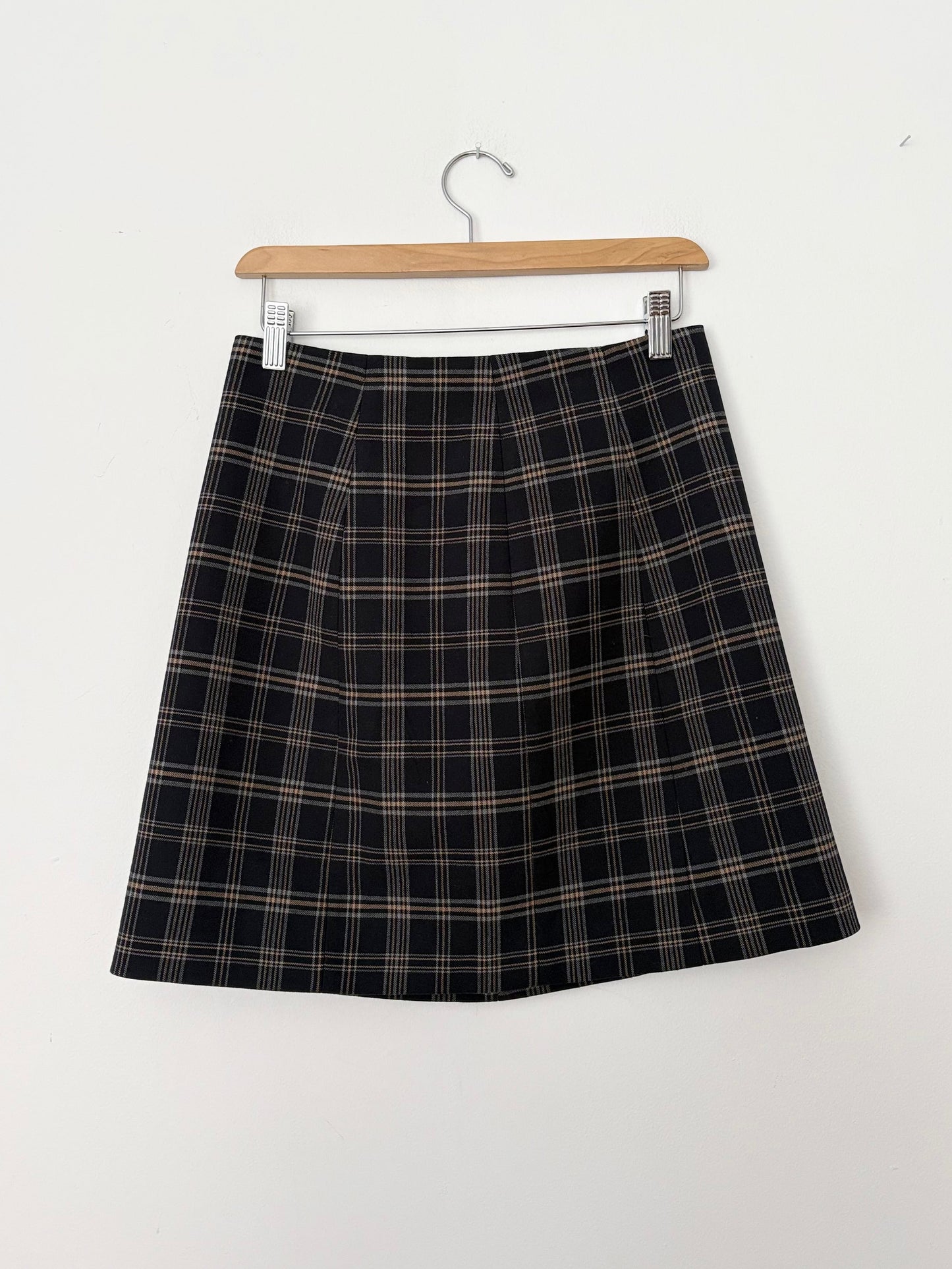 Babaton modern plaid mini skirt W26