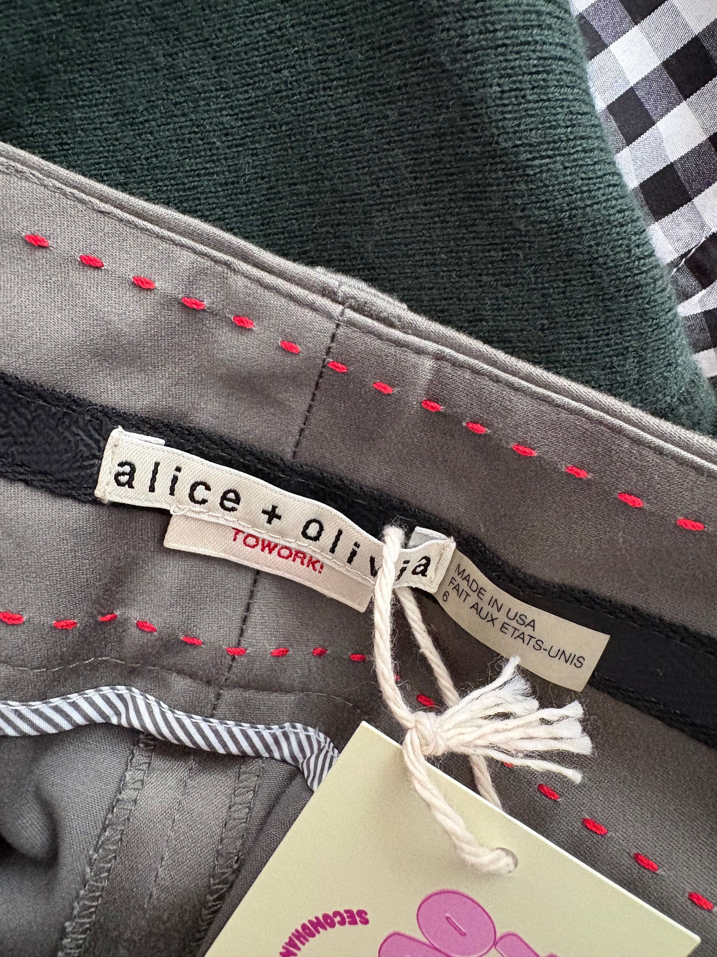 Pantalon de travail évasé Alice + Olivia, taille S/M