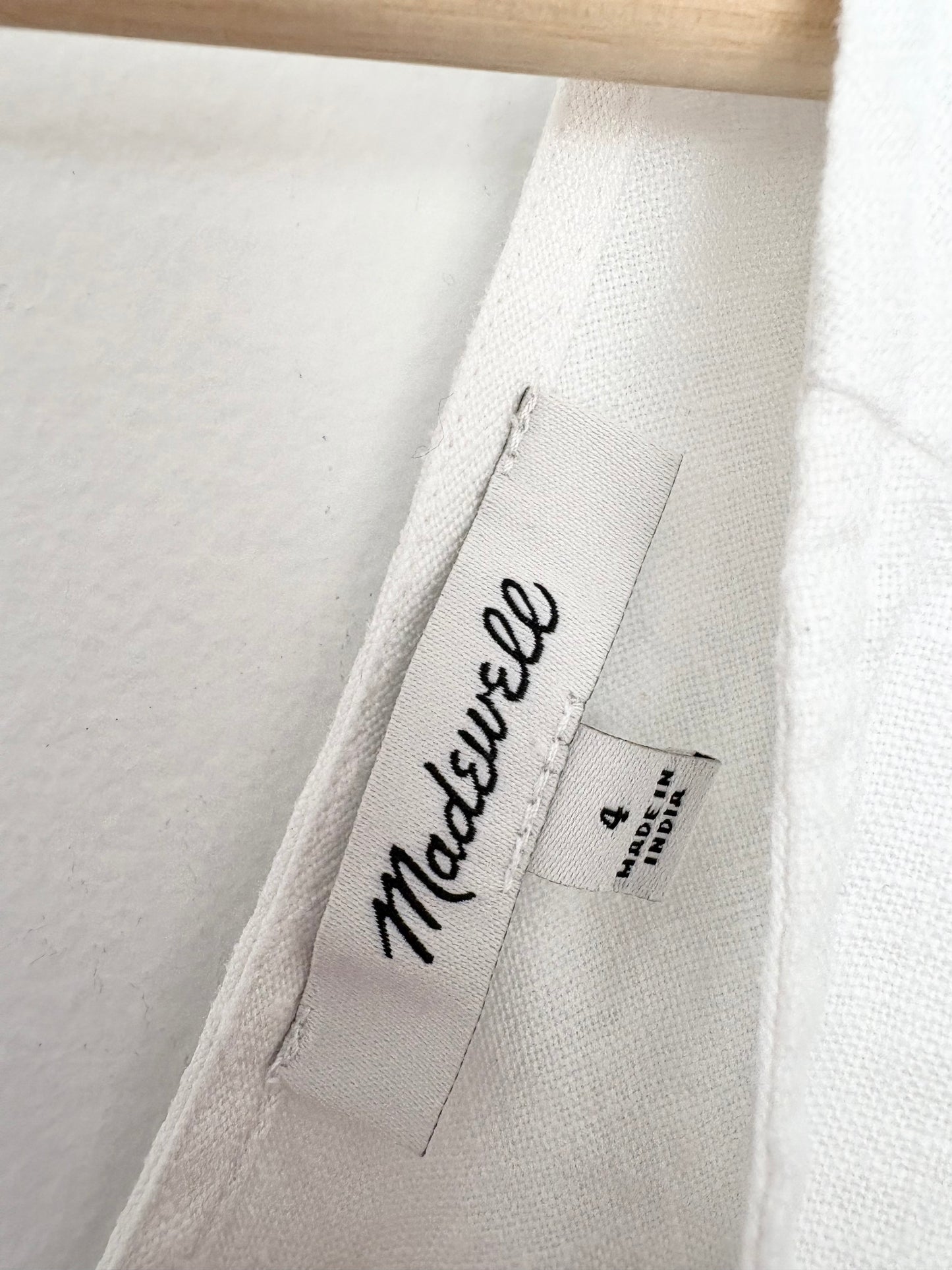 Madewell linen cross back sleeveless top S/M
