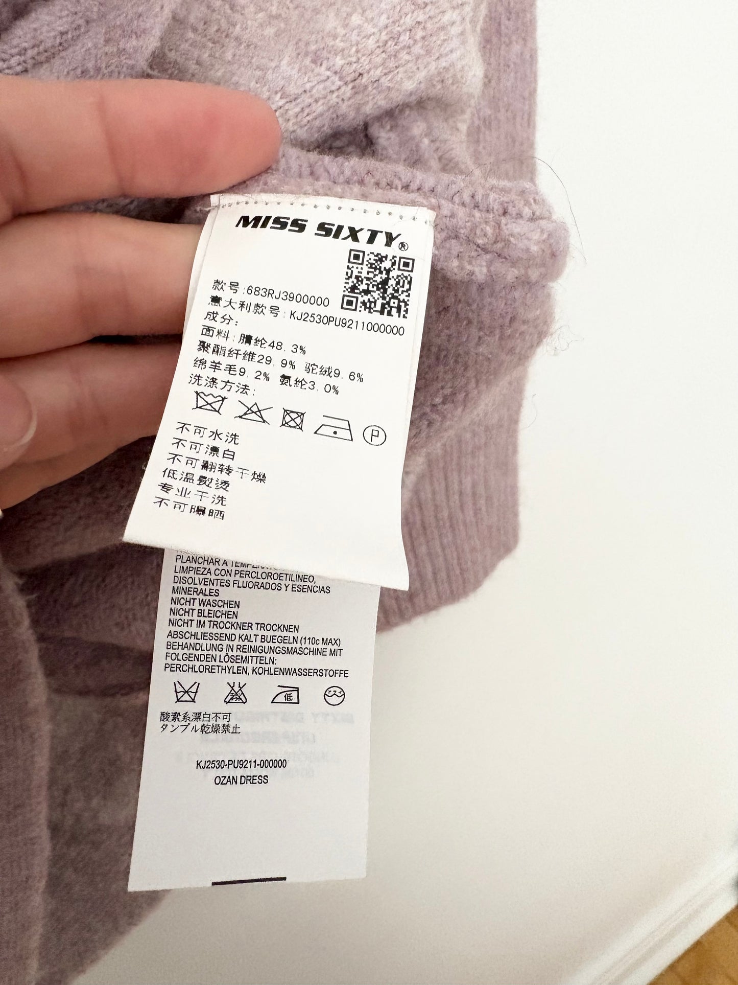 Robe en maille Miss Sixty Y2K à nouer à la taille XS/S