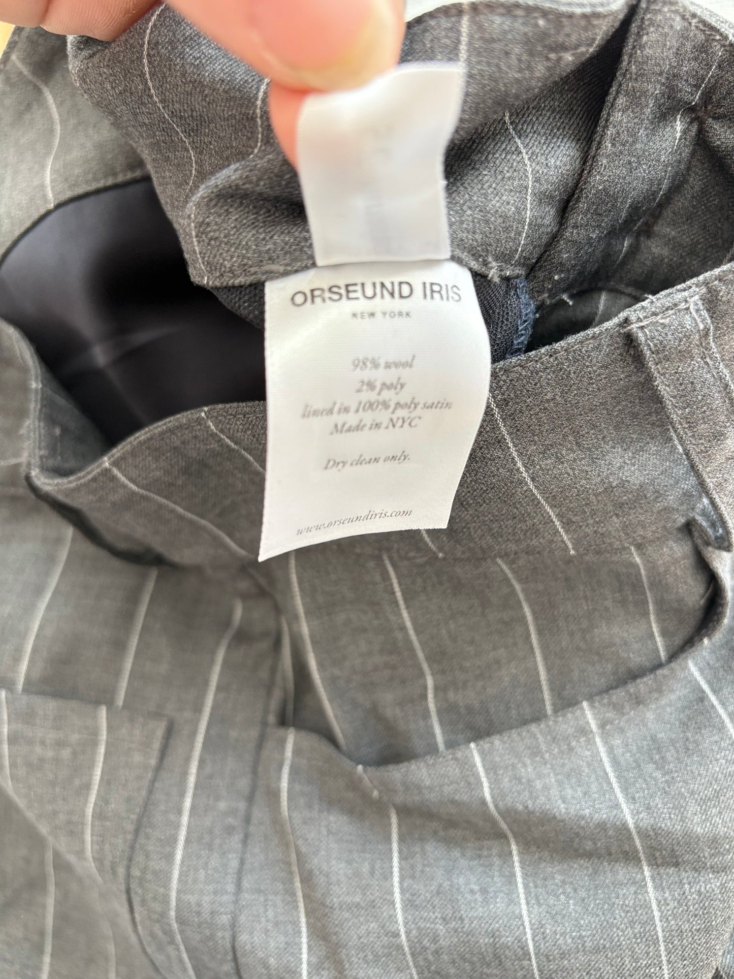 Orseund Iris wool stripe flare pants W26