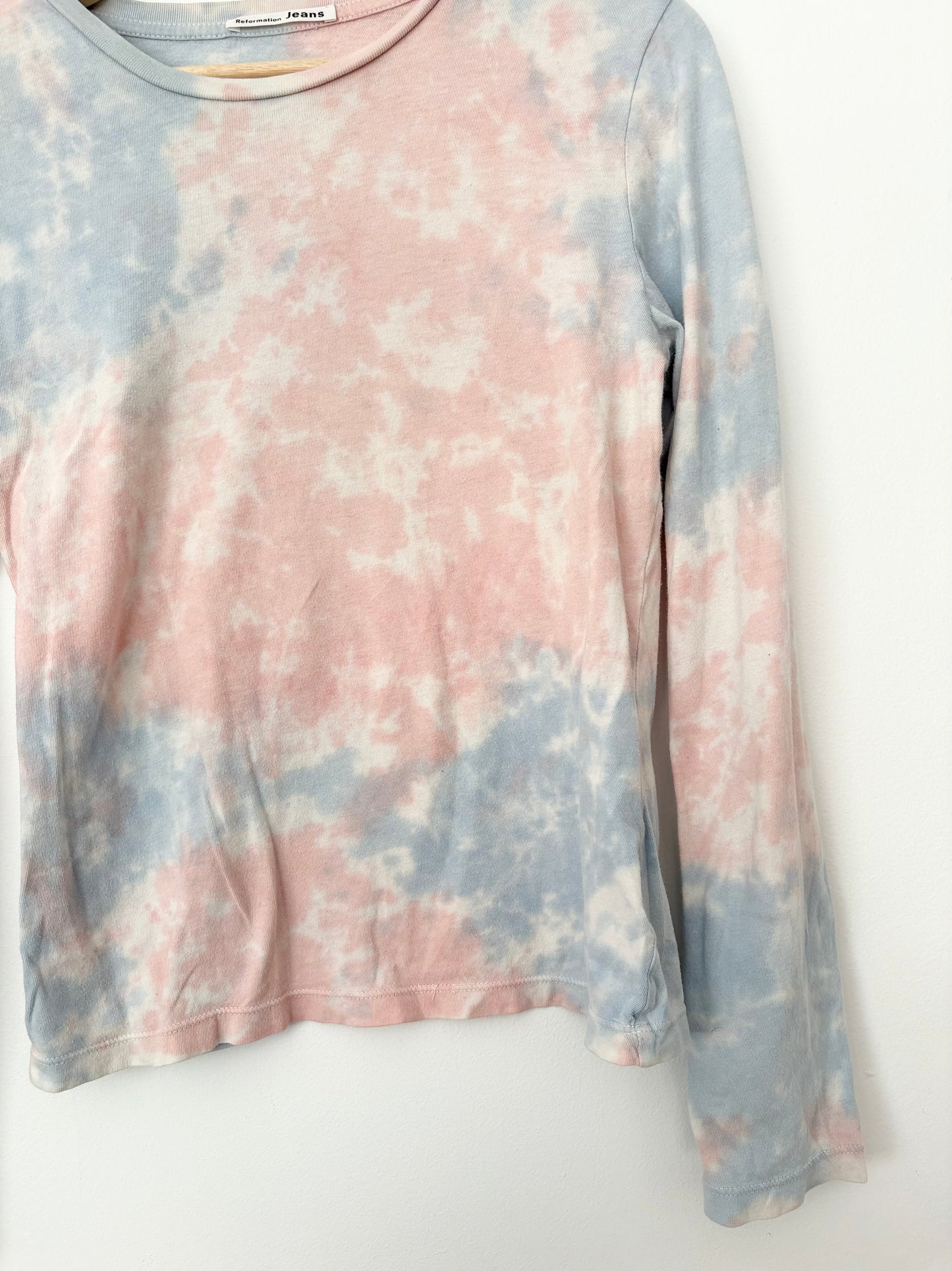 Reformation jeans Eddie tie dye long sleeve tee XS/S