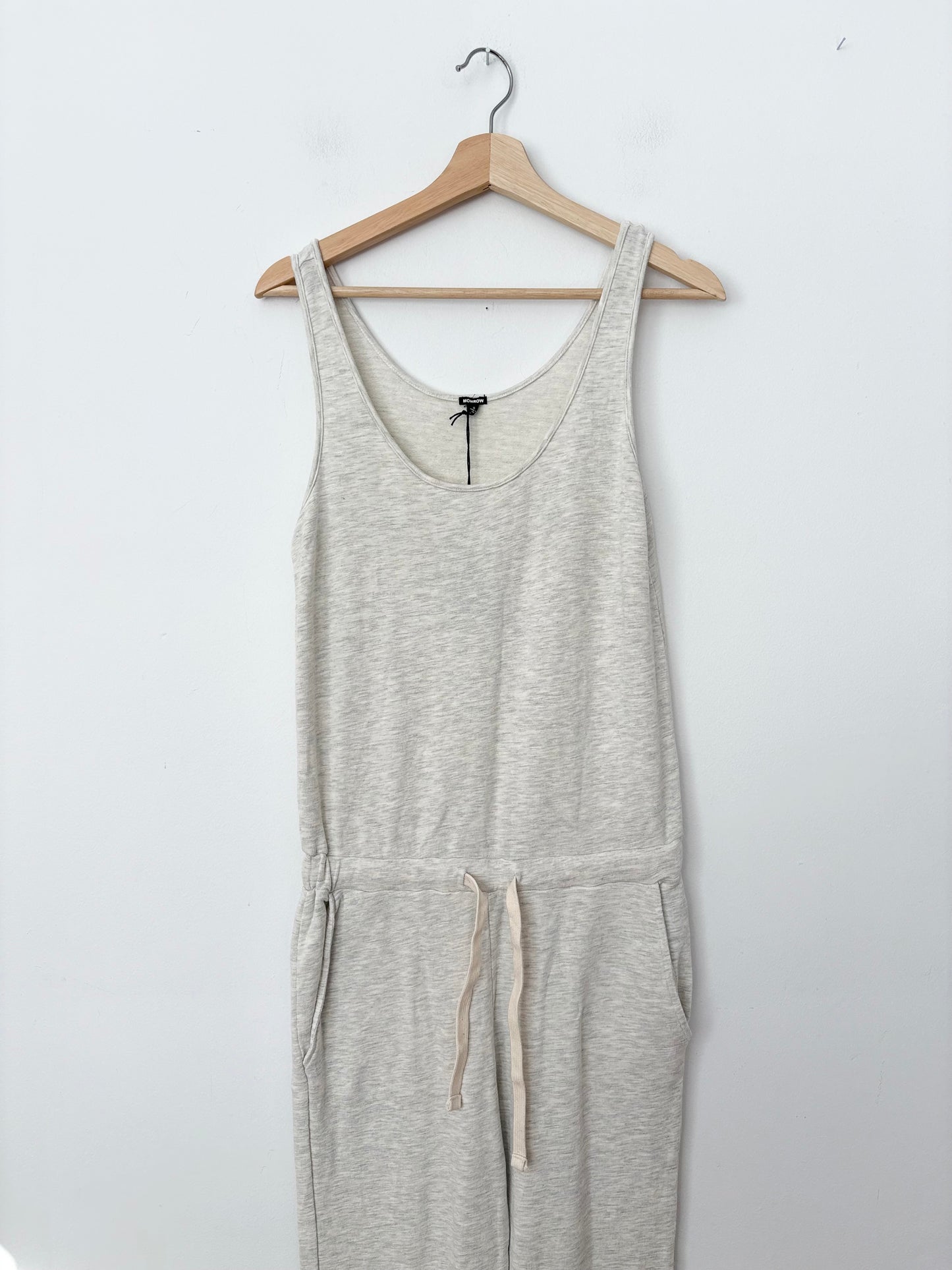 Monrow supersoft blanket stitched jumpsuit Small