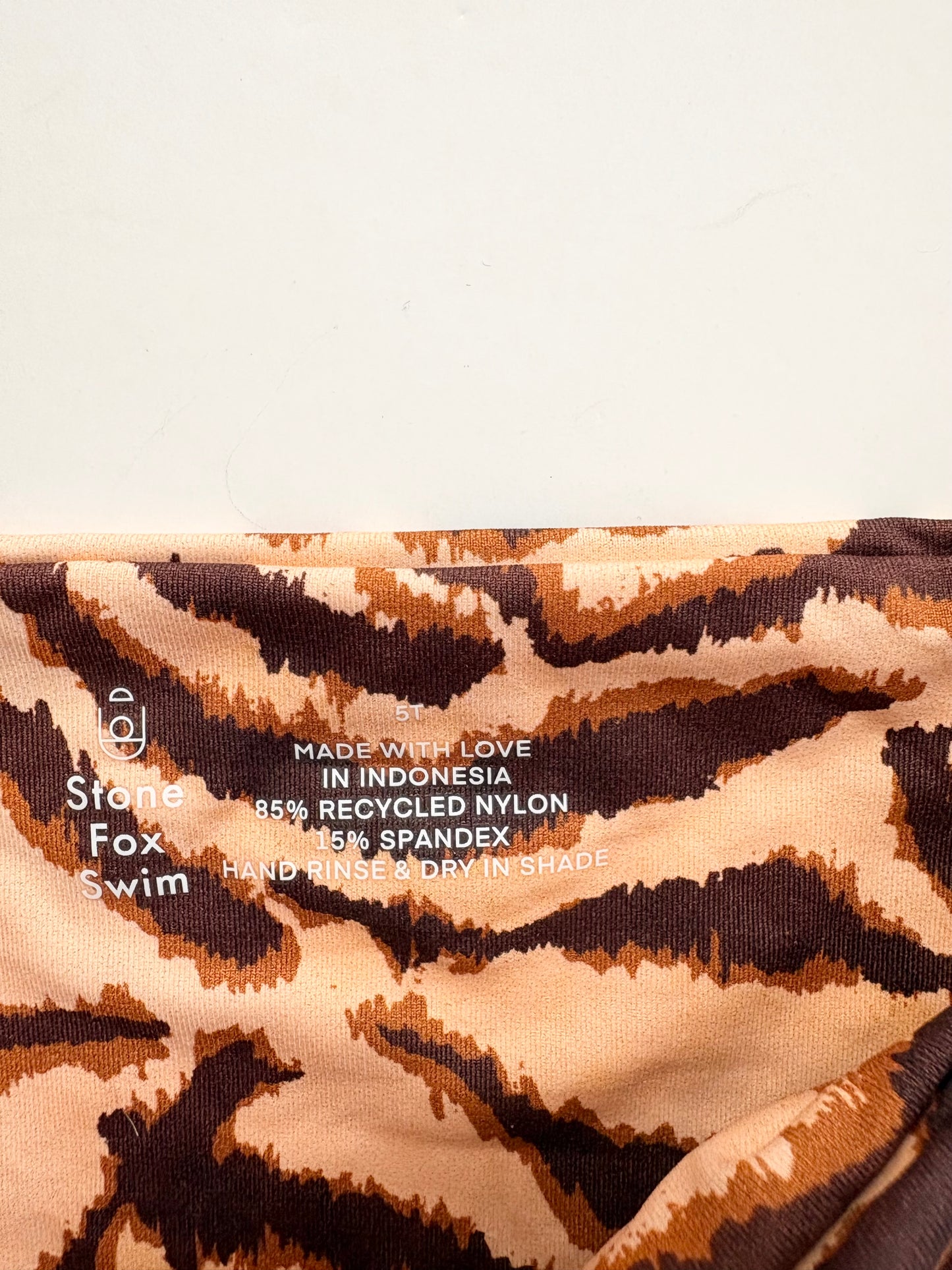 Stone Fox swim zebra print 2 piece swimsuit 5/6T