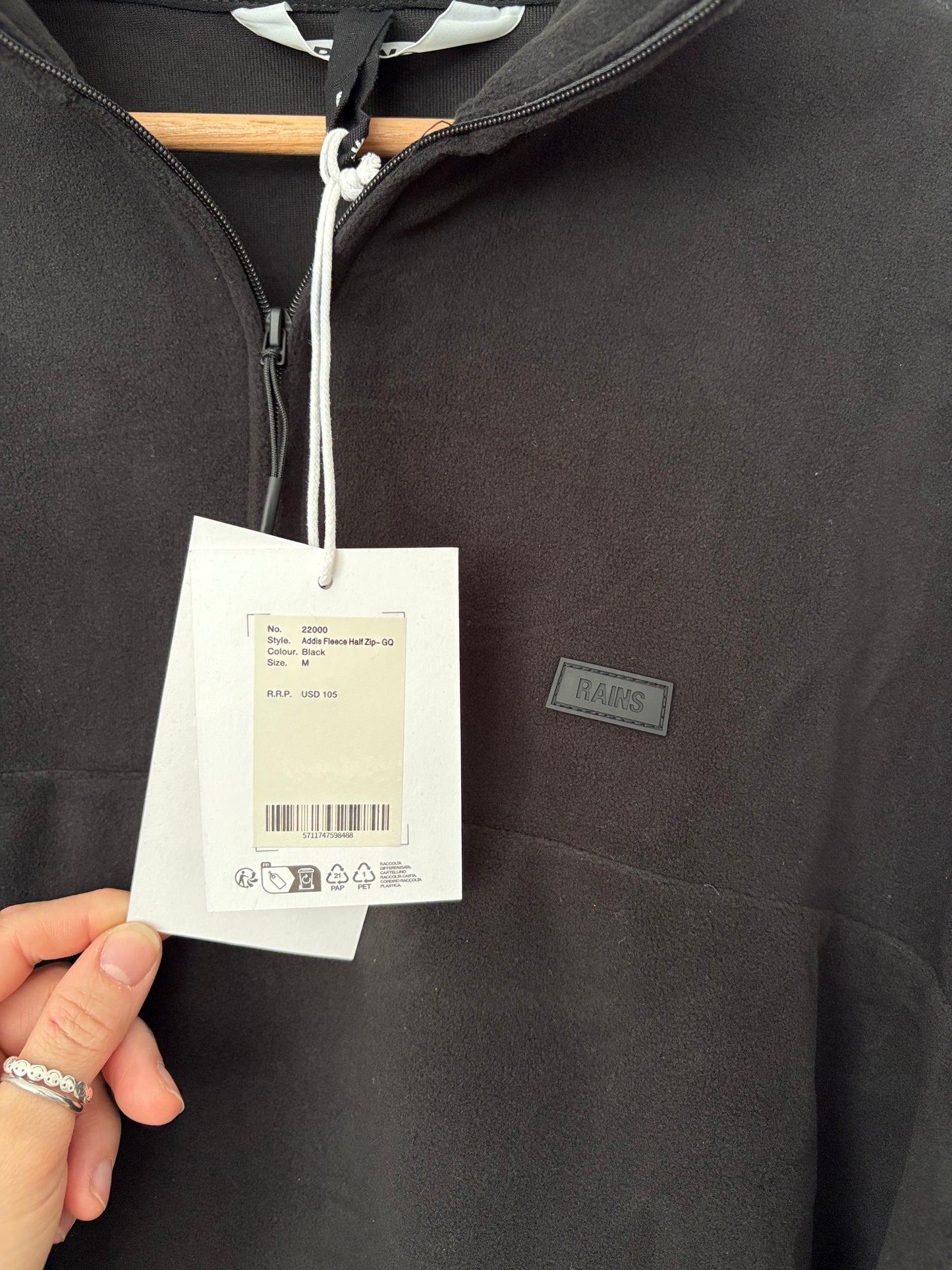 Polar RAINS demi-zip Addis, taille M/L