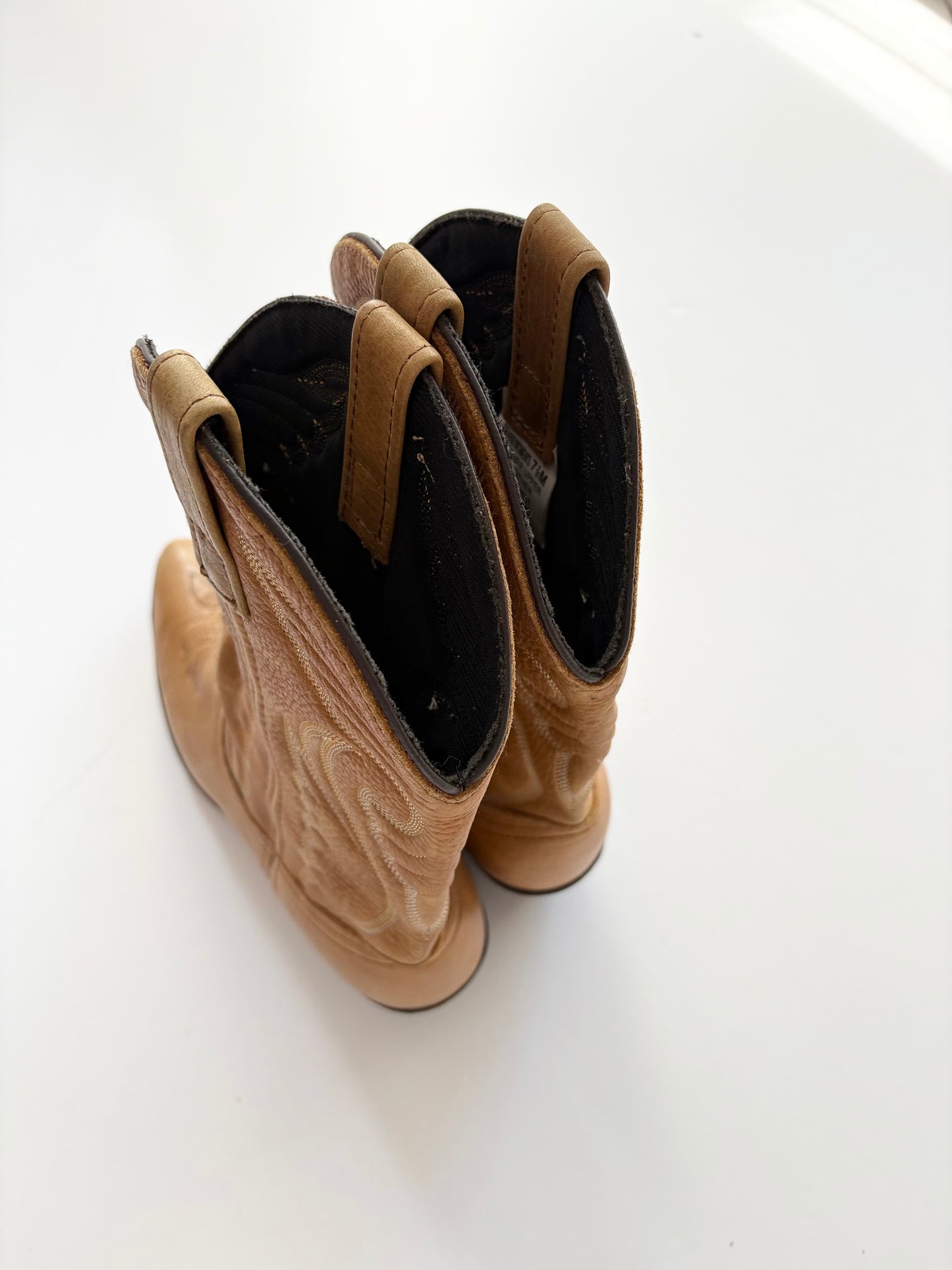 Y2K genuine leather cowboy boots US7.5