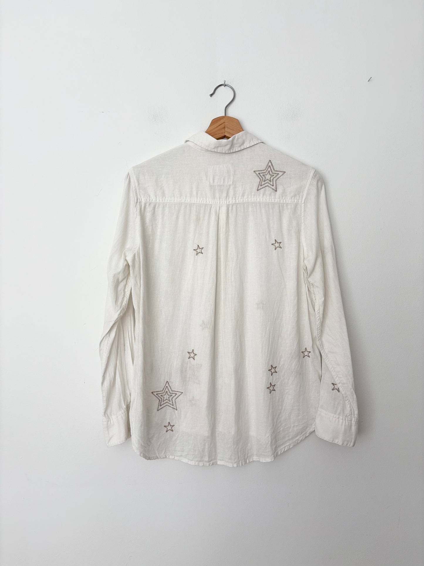 Rails Charlie metallic star linen blend button up XS/S