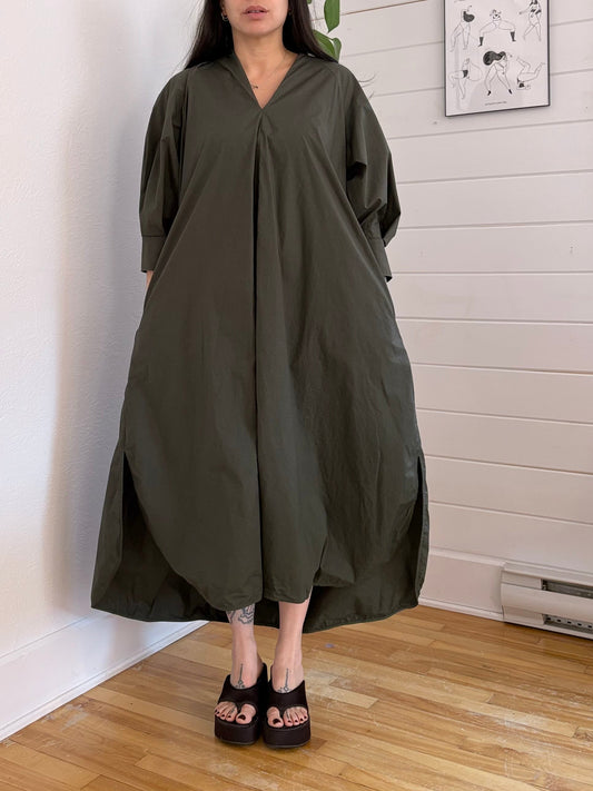 COS V neck round hem midi dress Medium