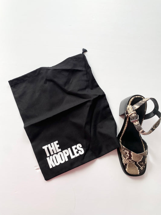Sandales à talons en cuir serpent The Kooples EUR37