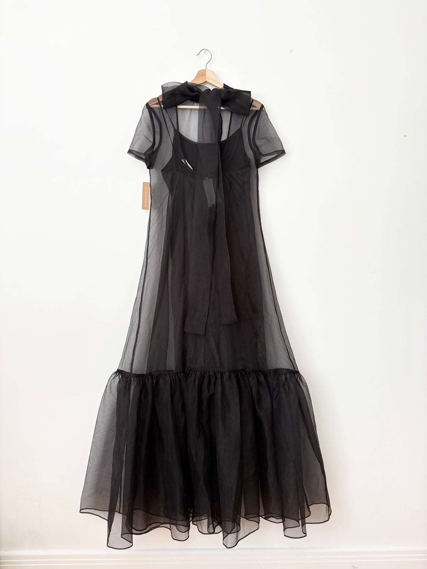 CAARA Melody organza dress in black Medium