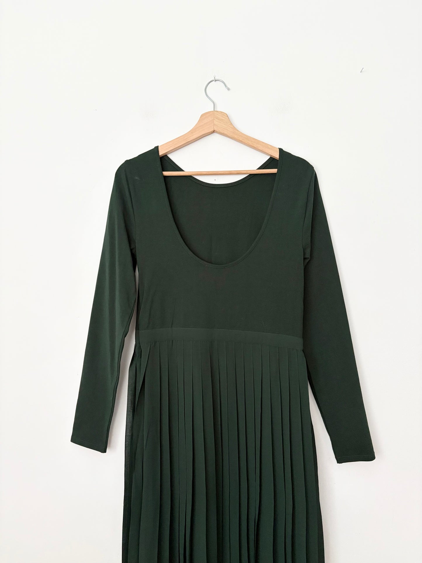 Robe de ballet plissée verte J.Crew, taille S 