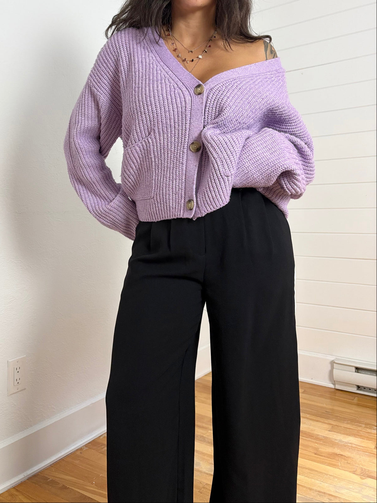 Hudson North boxy knit cardigan Large