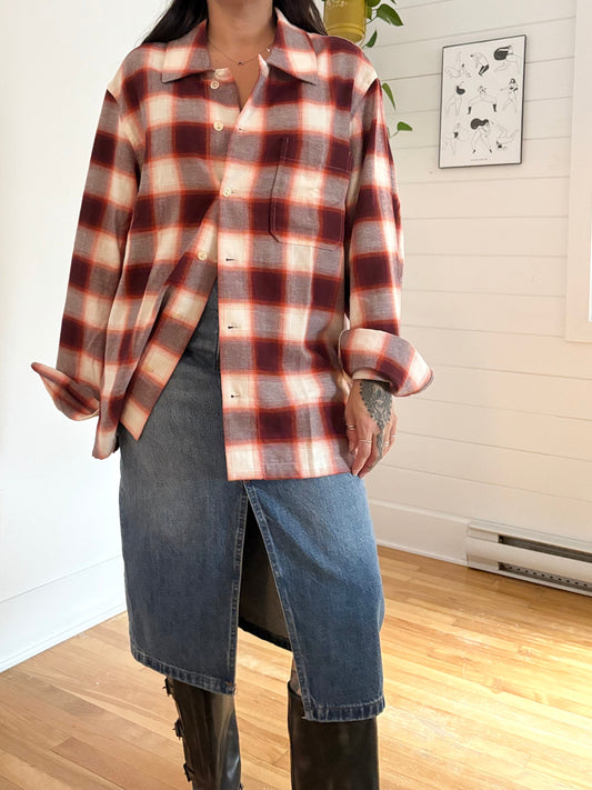 Sandro checked grunge shirt 2XL