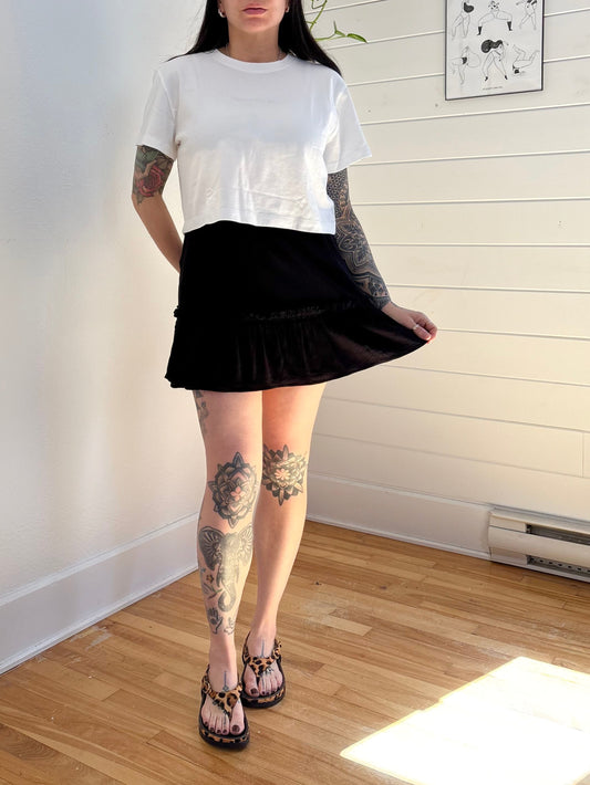 Sunday Best tiered mini skirt Small