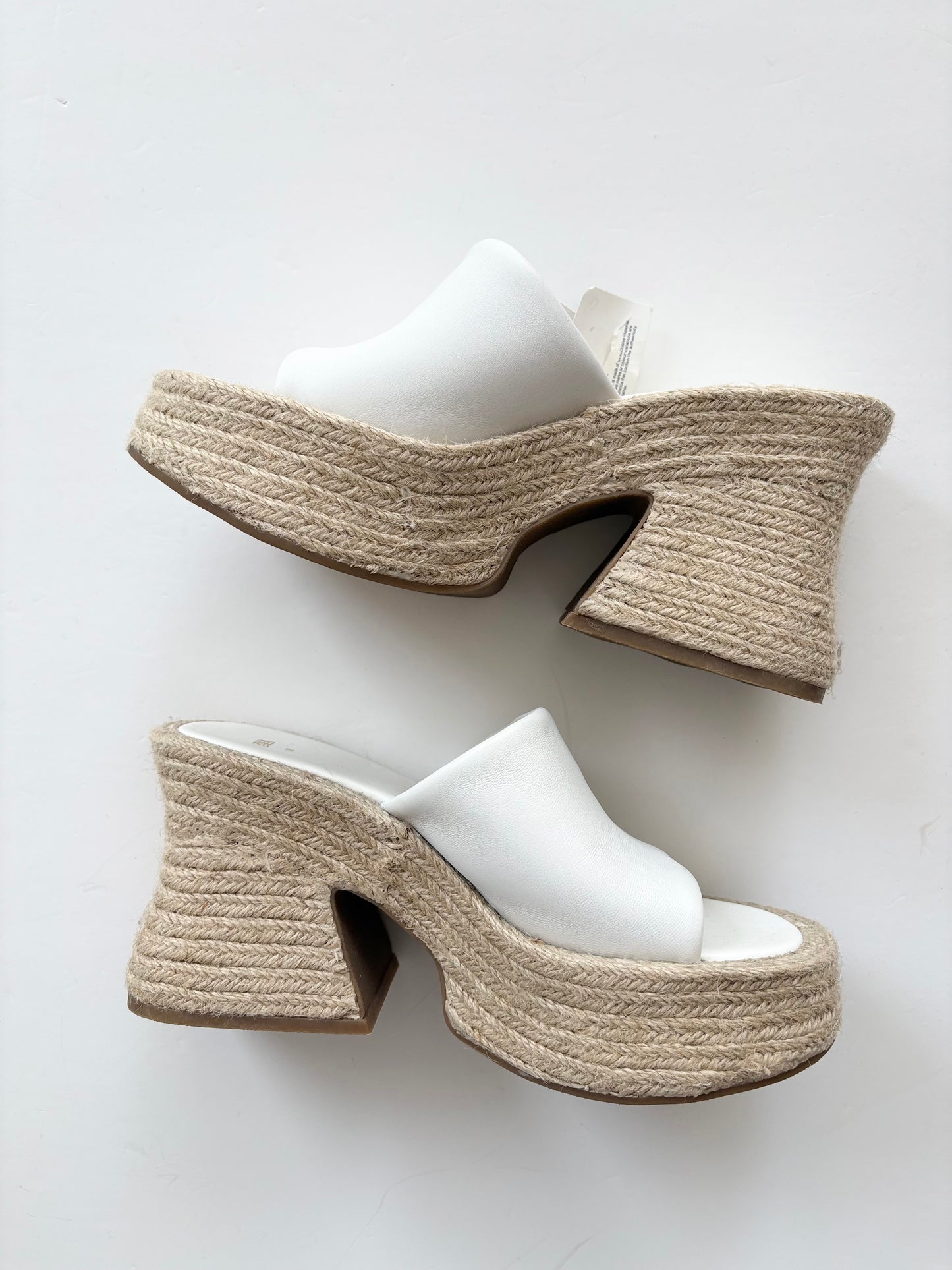 Zara block heel jute sandals EUR39