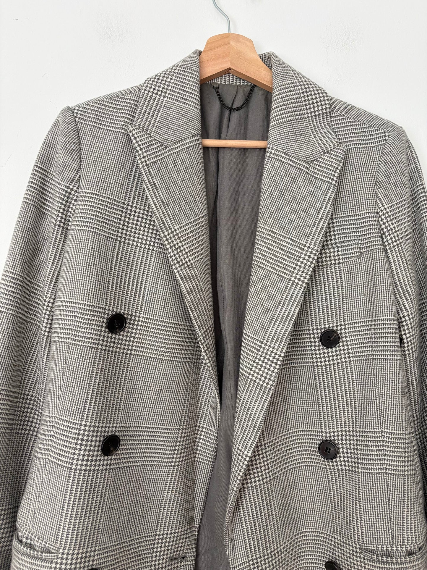 All Saints Astrid wool blend check blazer Medium