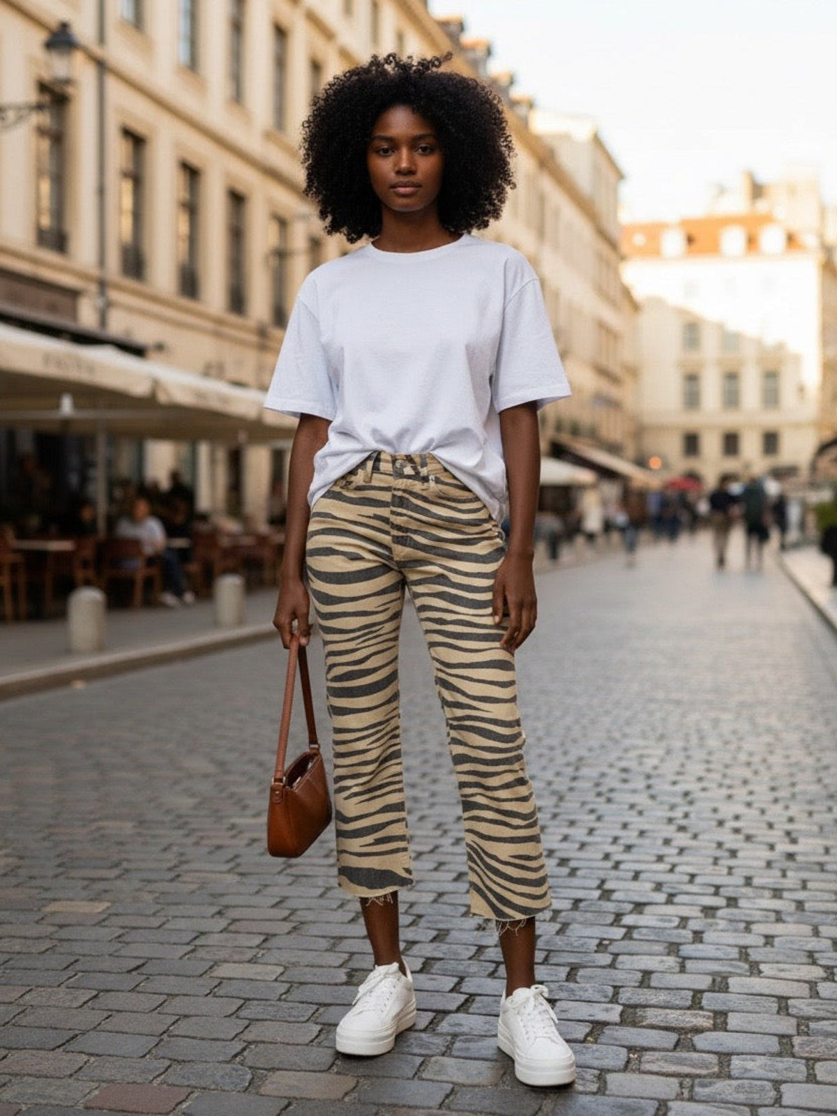 Jean flare RE/DONE années 70 à imprimé tigre W26