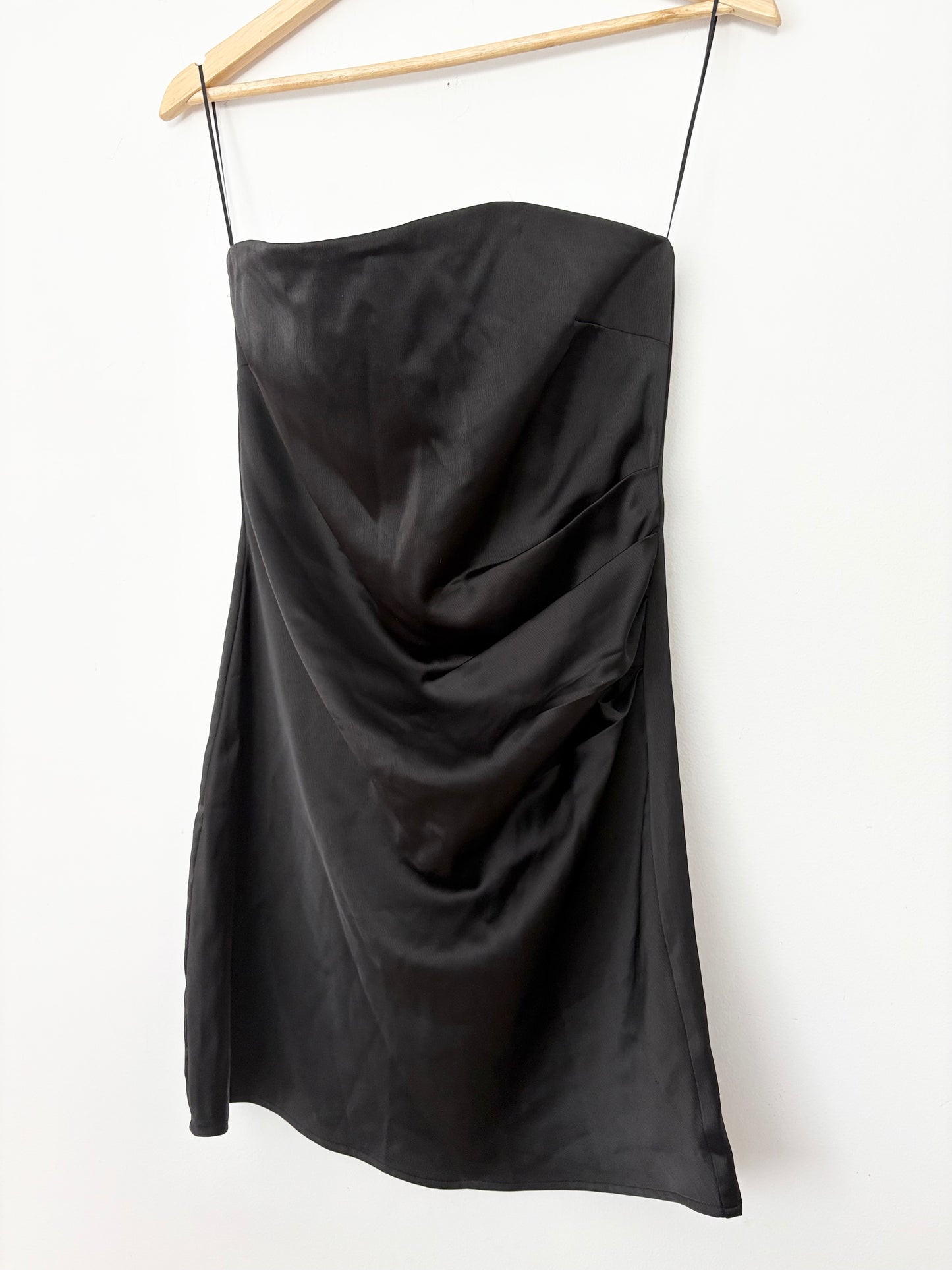 WAYF kenny Satin strapless mini dress Medium