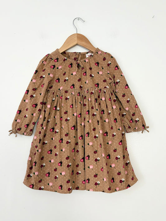 Vintage Gap corduroy floral dress 3Y