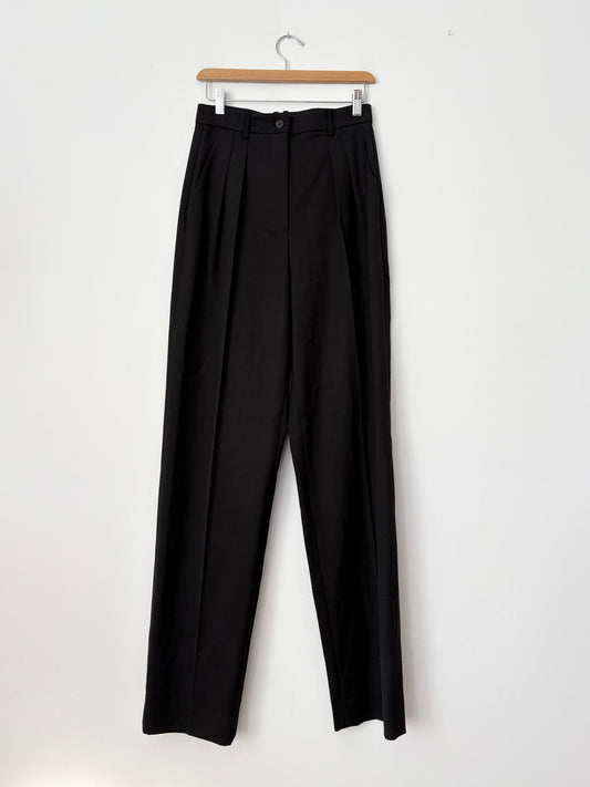 Pantalon droit classique en laine Nili Lotan, taille XS/S