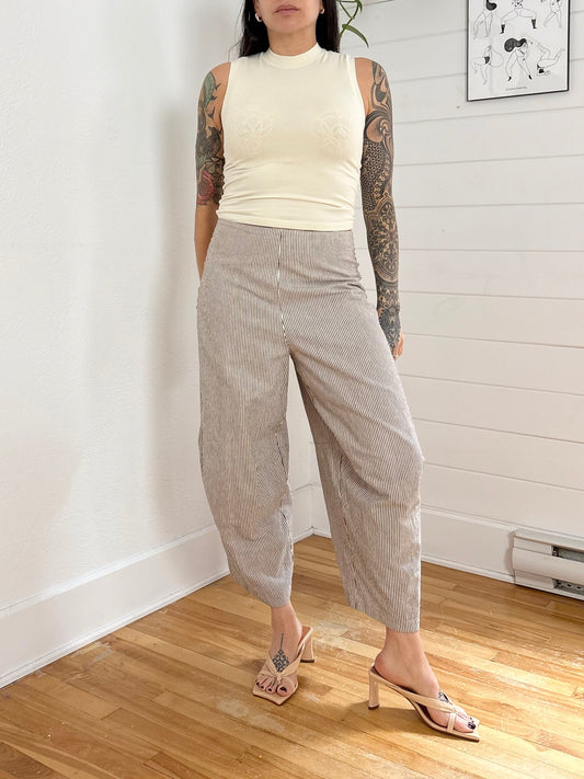 Lilith stripe barrel pants M/L