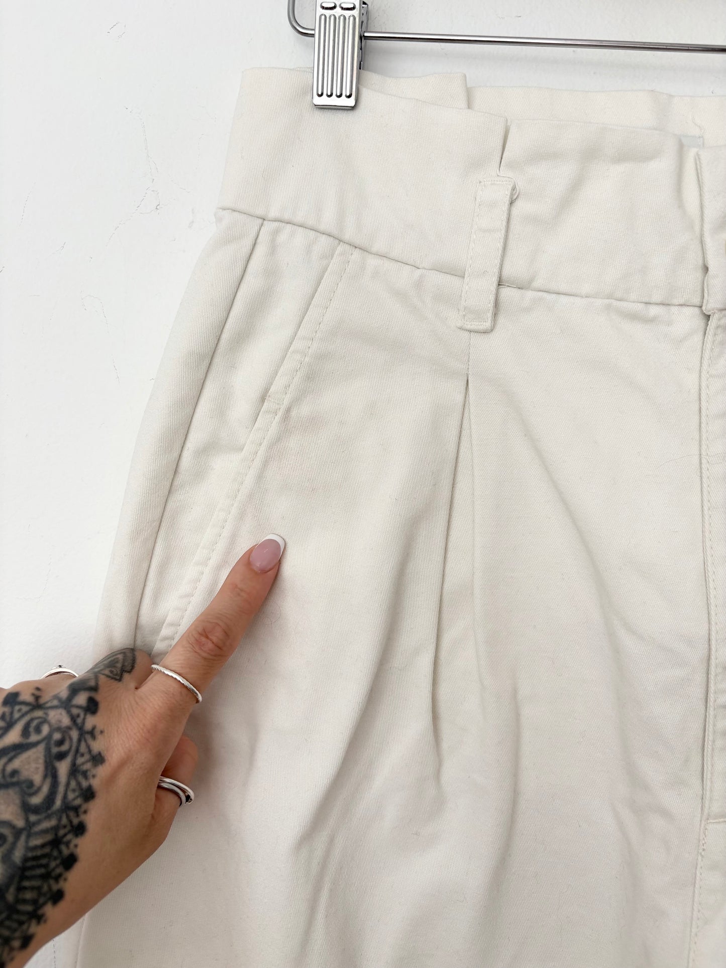 Pantalon de jogging cargo en jean blanc Sunday Best, taille S