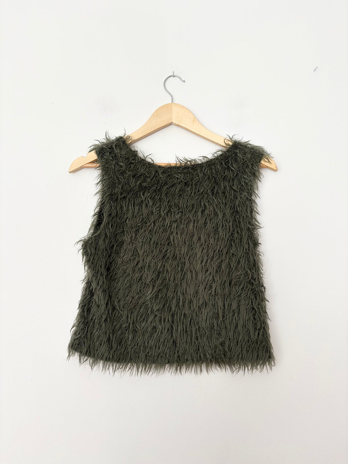 Y2K David Bitton shaggy tank top S/M