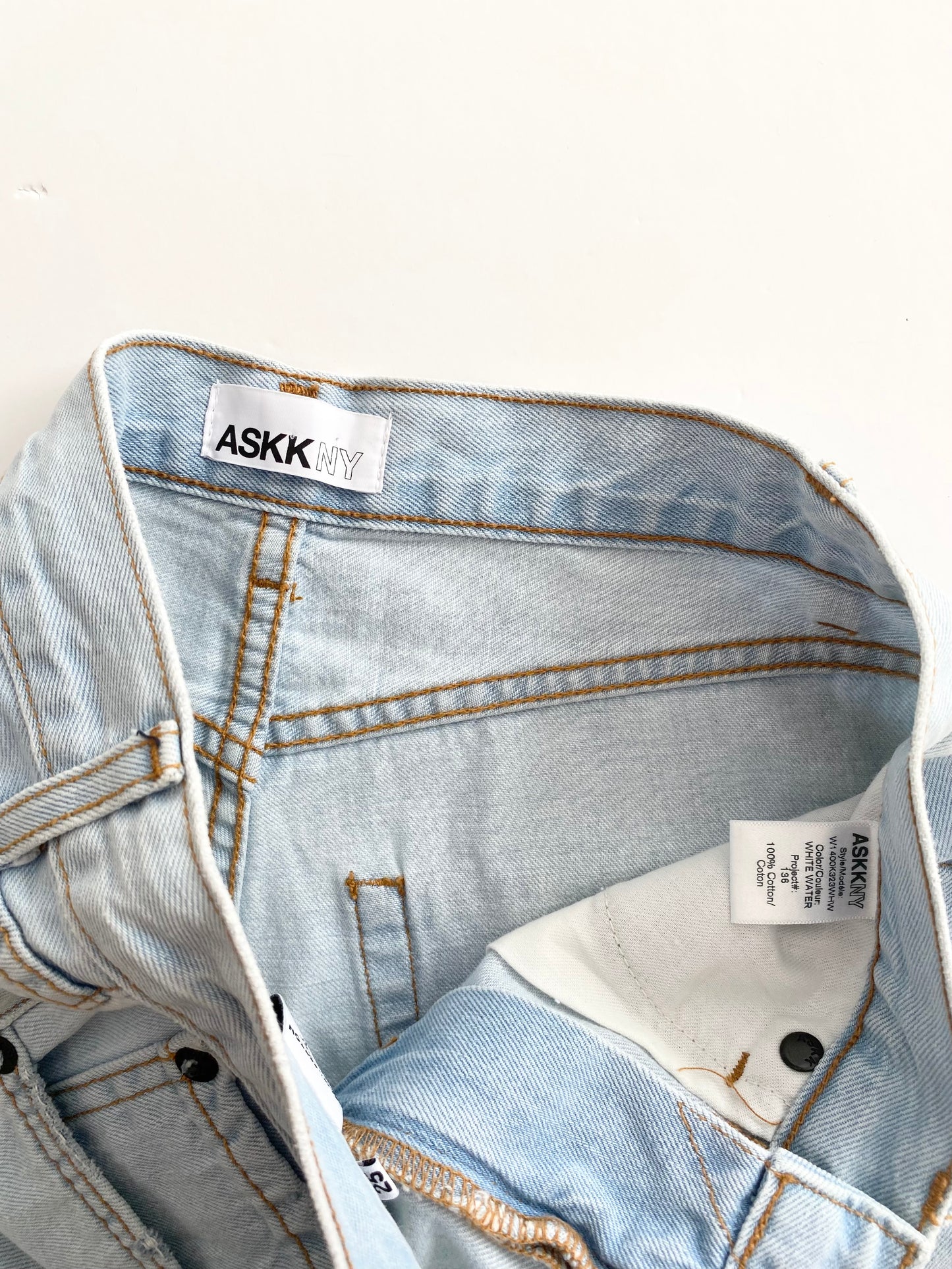 Short en jean découpé ASKK NY W25