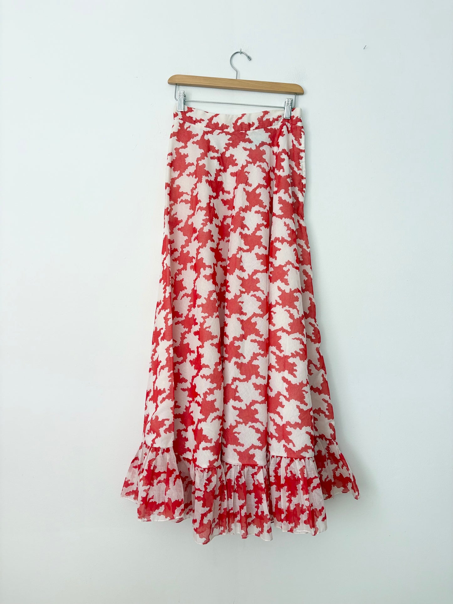 Vintage printed tiered maxi skirt W26