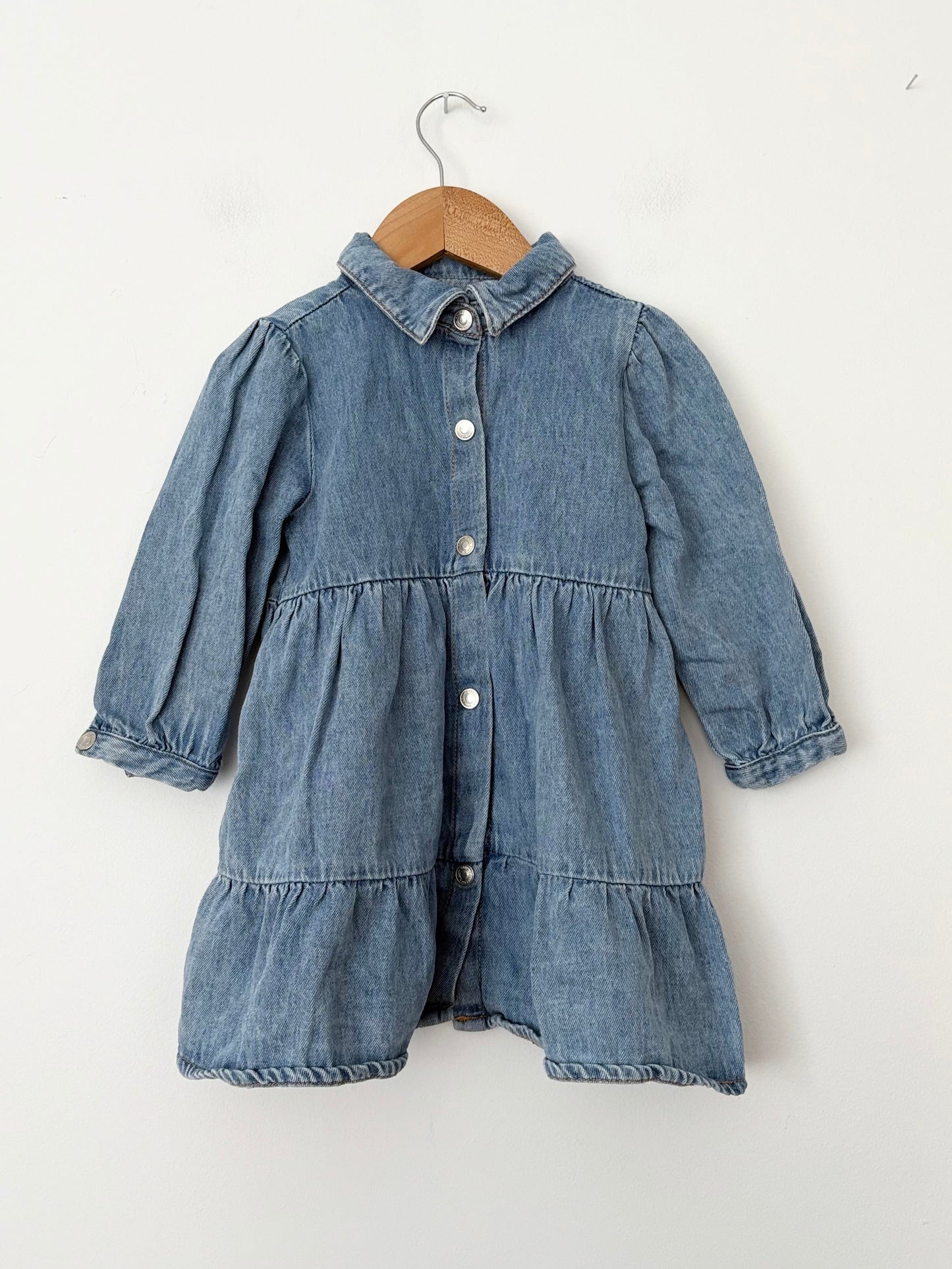 Zara tiered denim dress 18/24months