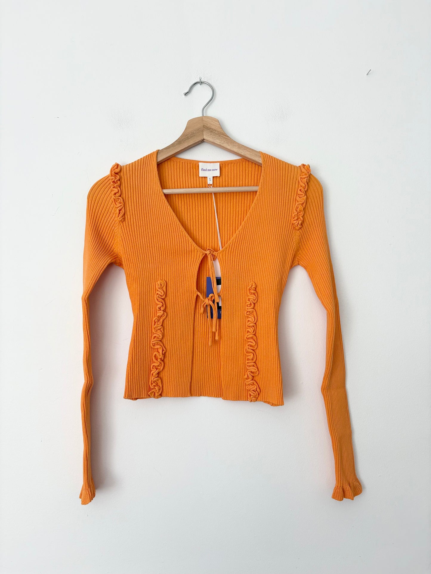 Find me Now Charlie 2.0 tie-front sweater Small