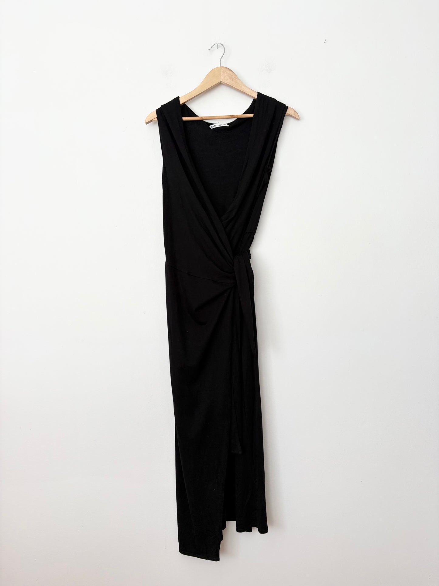 Robe midi portefeuille Reformation Sage Grande