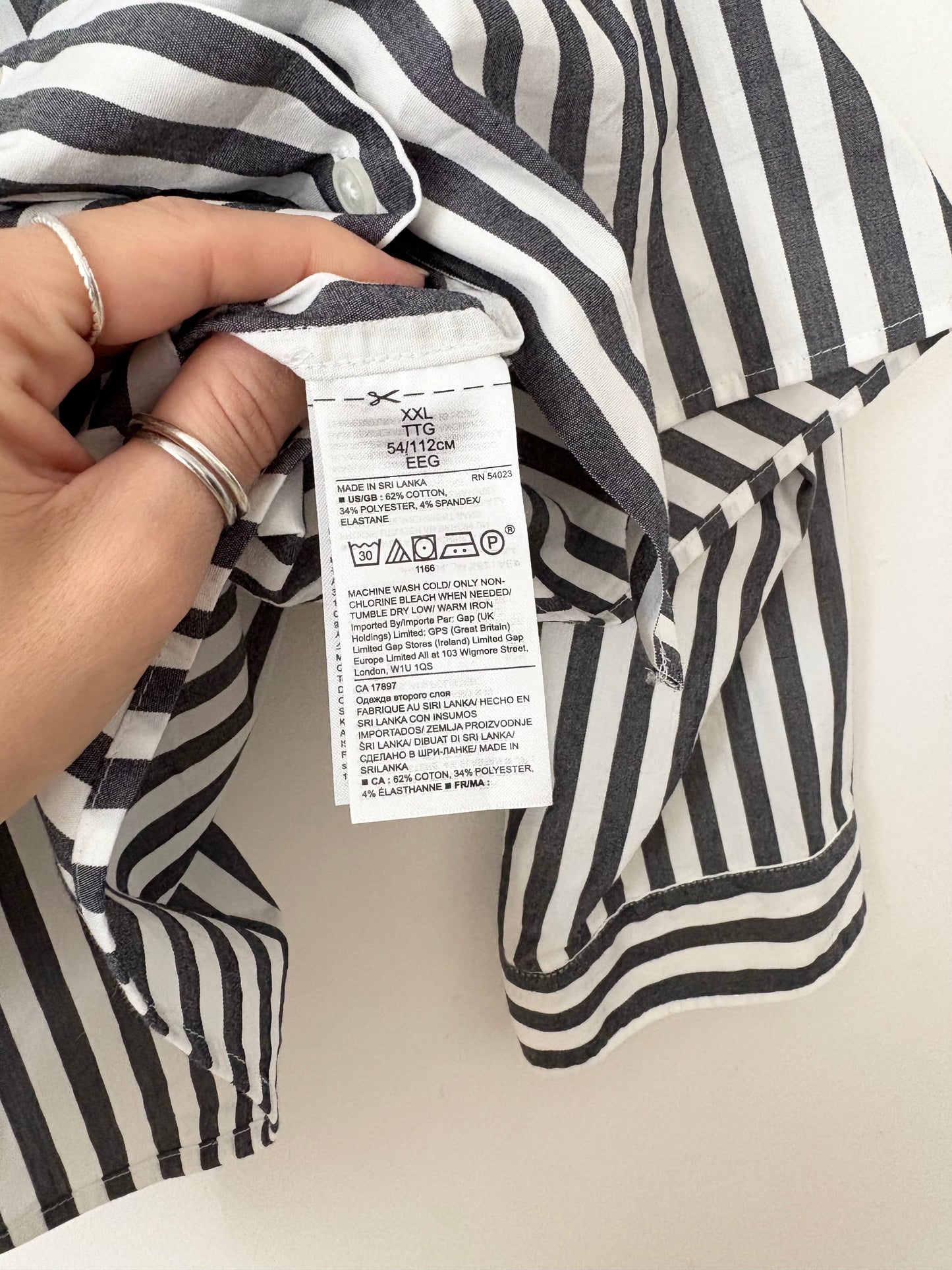 Banana Republic stripe button up shirt 2XL