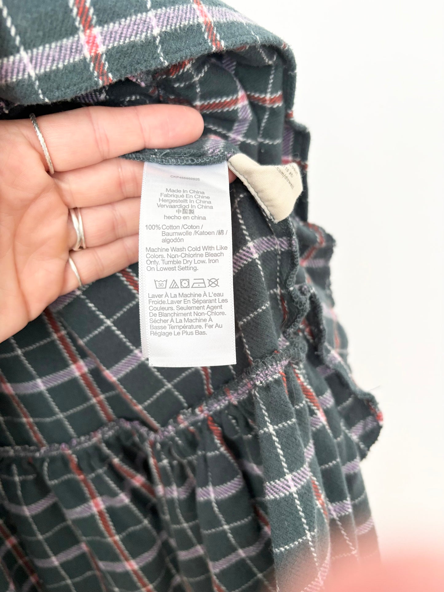 Robe courte Madewell en flanelle à col rond, taille S/M