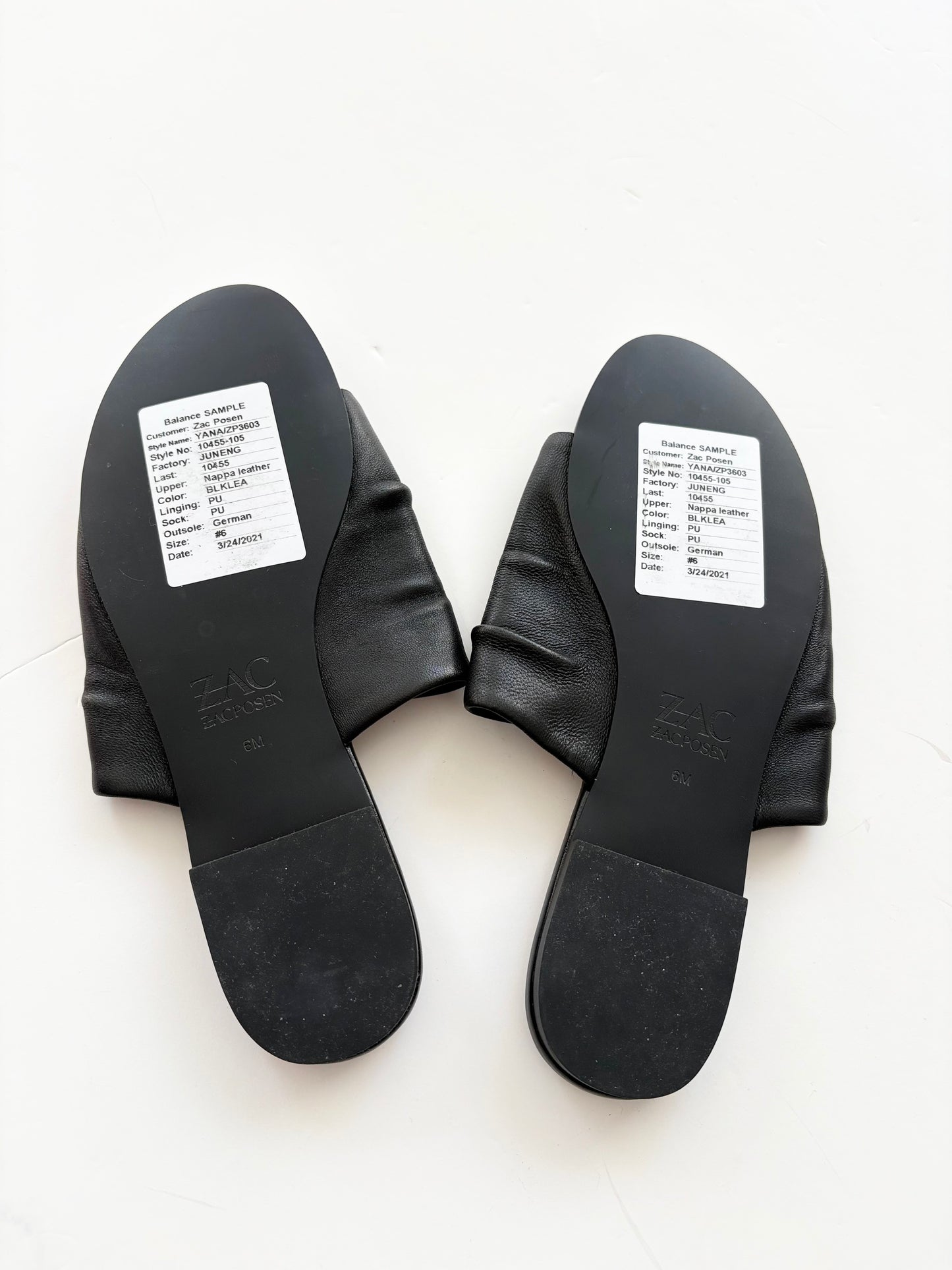 Zac Posen Yana ballerines en cuir noir US6