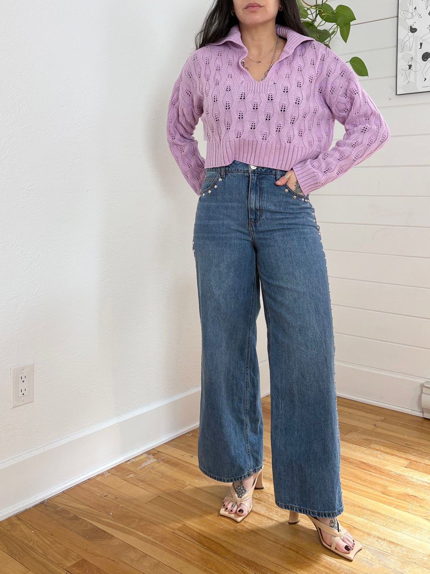 Find me now Cher knit top Small
