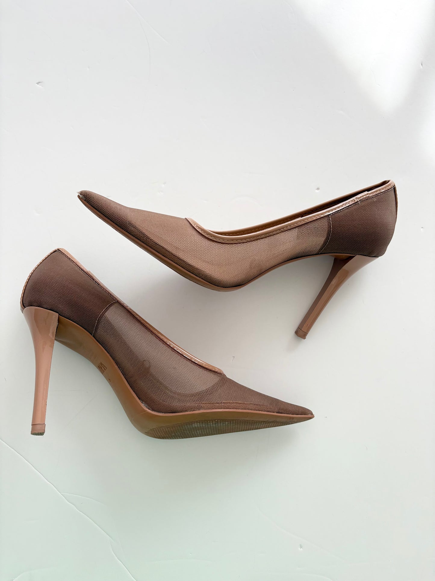 Zara mesh pointy stilettos EUR35