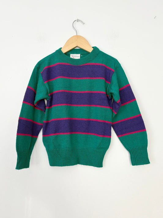 Vintage stripe knit sweater 4Y